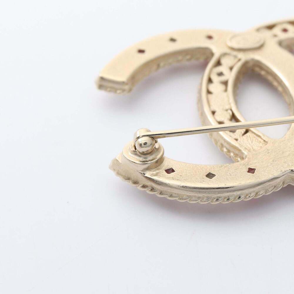 CHANEL Black Pearl Logo Brooch - Picture 5 of 5